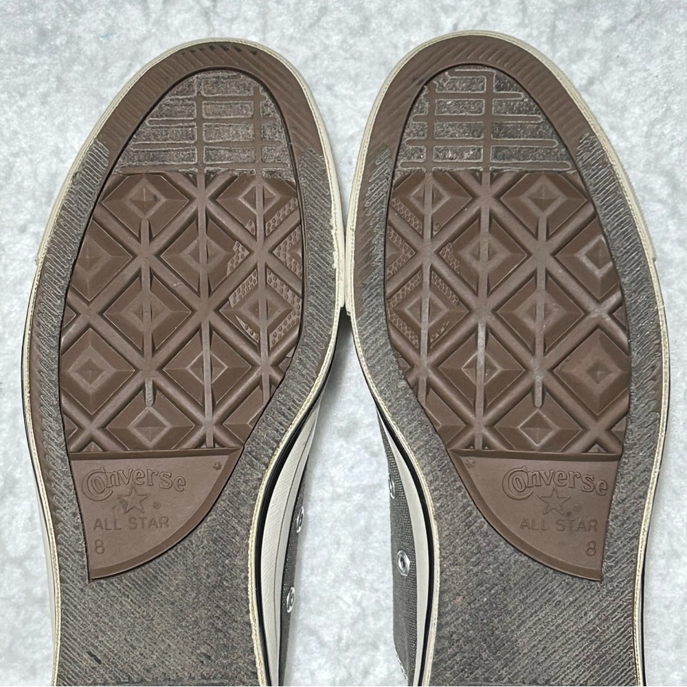 Converse Unisex Grey Chuck Taylor All Stars Classic Sneakers Shoes SZ M 8 W 10 - Picture 9 of 13